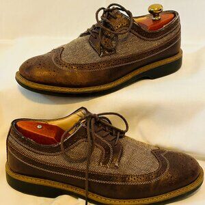 Bass Men's Wingtip Herringbone Lace-Up Dress-Shoes